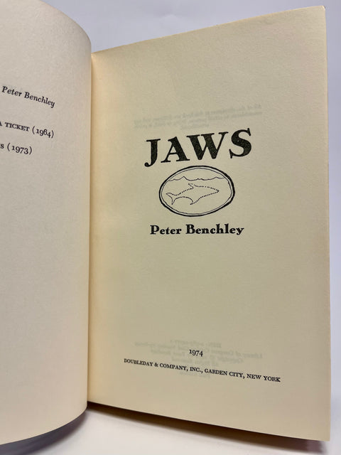 Jaws, Peter Benchley - First Edition, 1st Printing - 1974