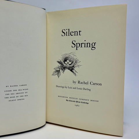Silent Spring, Rachel Carson - First Edition, 1st Printing - 1962