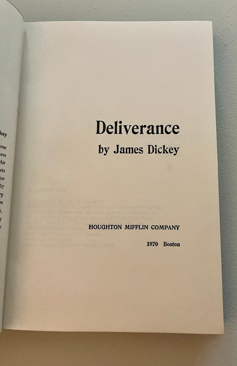 Deliverance, James Dickey - First Edition, First Printing - Rare - Great Condition!