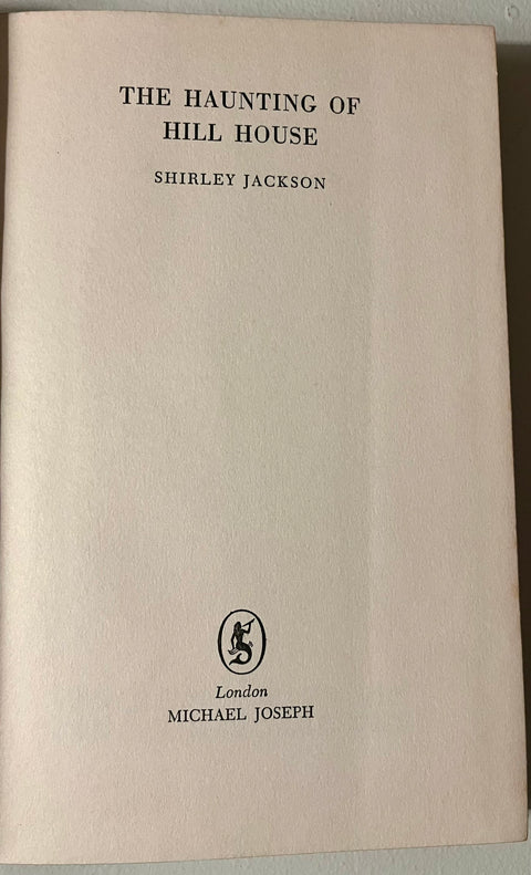 The Haunting of Hill House, Shirley Jackson, First British Edition - Rare!