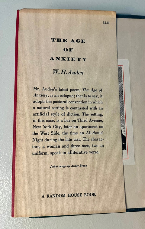 The Age of Anxiety, W. H. Auden - First Edition, First Printing, 1947