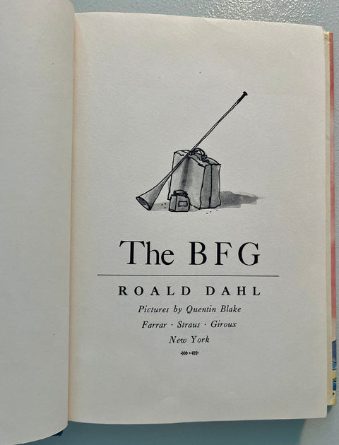 The BFG, Roald Dahl - First American Edition, 1982 - Original Dust Jacket, Hardcover