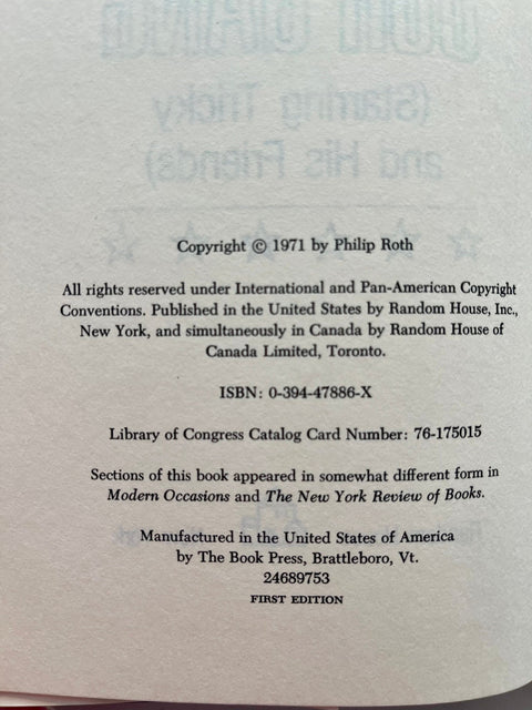 Our Gang, Philip Roth - First Edition, 1st Printing - 1971