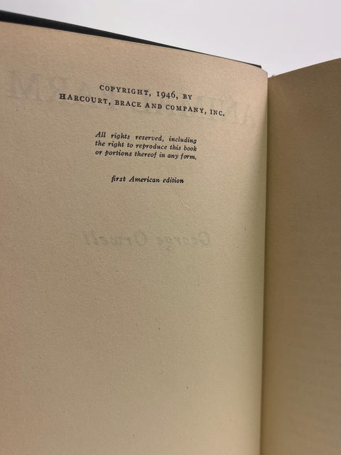 Animal Farm, George Orwell - First American Edition, 1st Printing - 1946