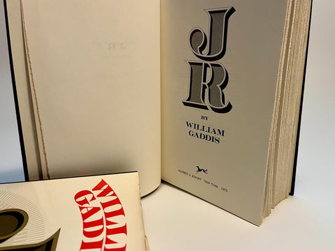 JR, William Gaddis - First Edition, 1st Printing - 1975