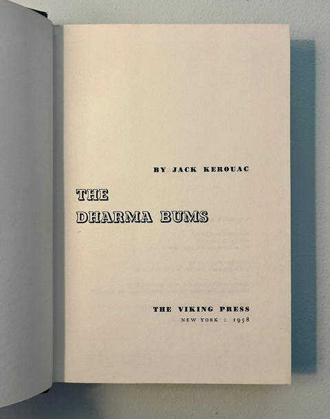 The Dharma Bums, Jack Kerouac - First Edition, First Printing, 1958 - Rare!