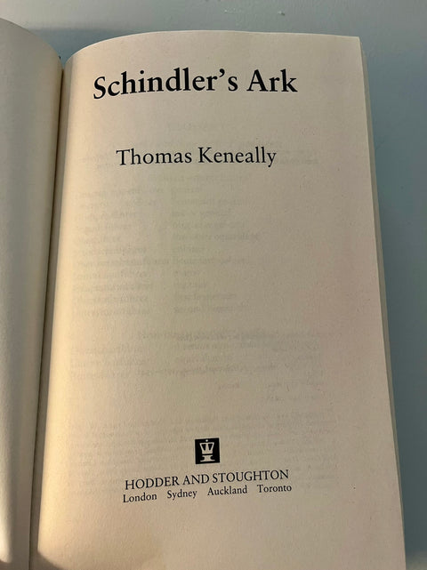 Schindler's Ark, Thomas Keneally - First British Edition, 1982 - Rare