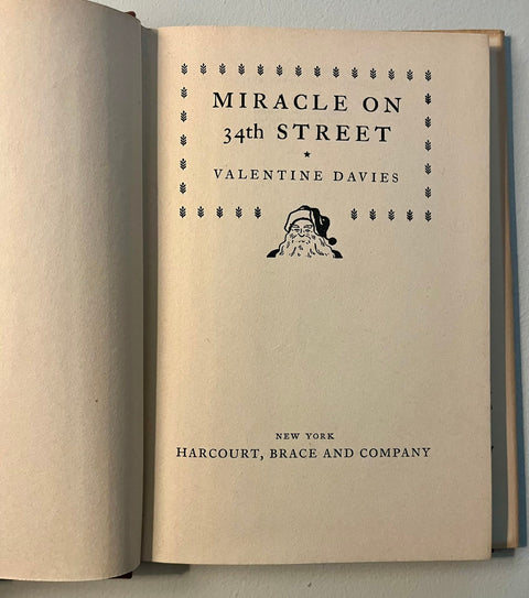 Miracle On 34th Street, Valentine Davies - First Edition, 1947