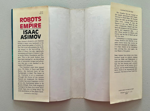 Robots and Empire, Isaac Asimov - First Edition, 1985 - NOT Book Club - Great Condition!