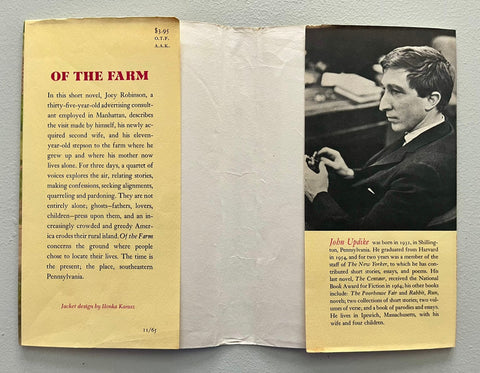 Of The Farm, John Updike - First Edition, 1st Printing, 1965 - Like New - HC/DJ