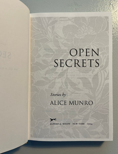 Open Secrets, Alice Munro - First American Edition, 1st Printing - 1994