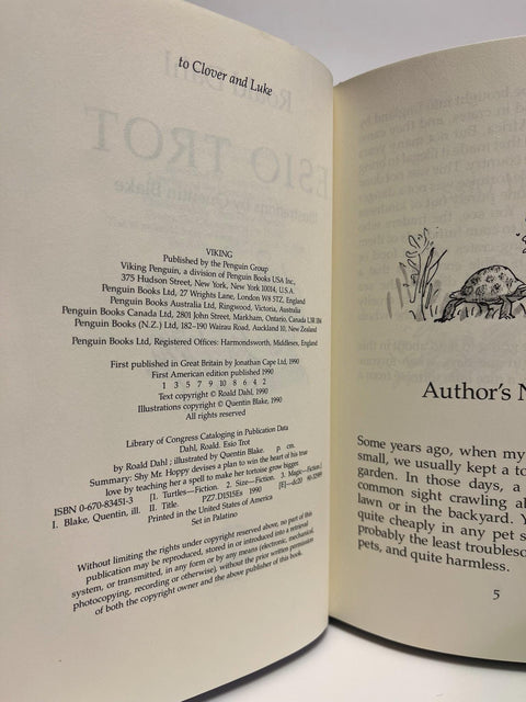 Esio Trot, Roald Dahl - First Edition, 1st Printing, 1990