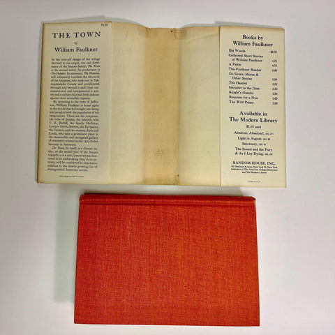 The Town, William Faulkner - First Edition, 1st Printing - 2nd State Jacket