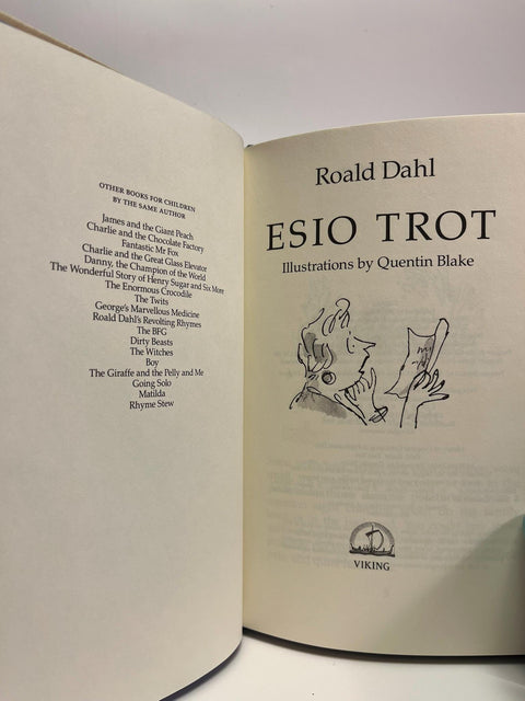 Esio Trot, Roald Dahl - First Edition, 1st Printing, 1990